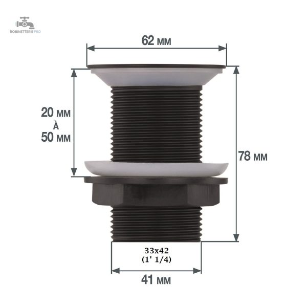 Bonde lavabo libre pour installation facile