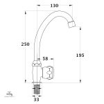 Robinet lave-mains haut simple et pratique