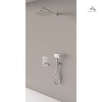 Kit douche encastrable avec finition chromée