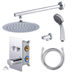 Colonne de douche encastrable thermostatique chromée - vue 25