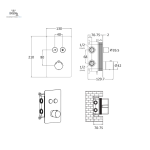 Colonne de douche encastrable thermostatique chromée - vue 31