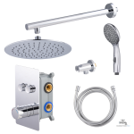 Colonne de douche encastrable thermostatique chromée - vue 44
