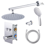 Colonne de douche encastrable thermostatique chromée - vue 52