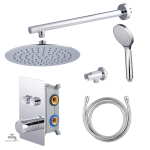 Colonne de douche encastrable thermostatique chromée - vue 62