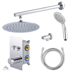 Colonne de douche encastrable thermostatique chromée - vue 70