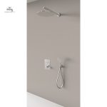 Colonne de douche encastrable thermostatique chromée - vue 71