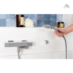 Colonne de douche encastrable thermostatique chromée - vue 79