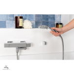 Colonne de douche encastrable thermostatique chromée - vue 80