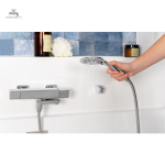 Colonne de douche encastrable thermostatique chromée - vue 81