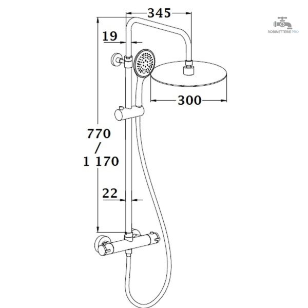 Colonne de douche PALOMA, un style contemporain