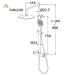 Douche pluie BERENS pour une expérience relaxante