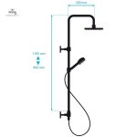 Installation facile de la colonne de douche noire
