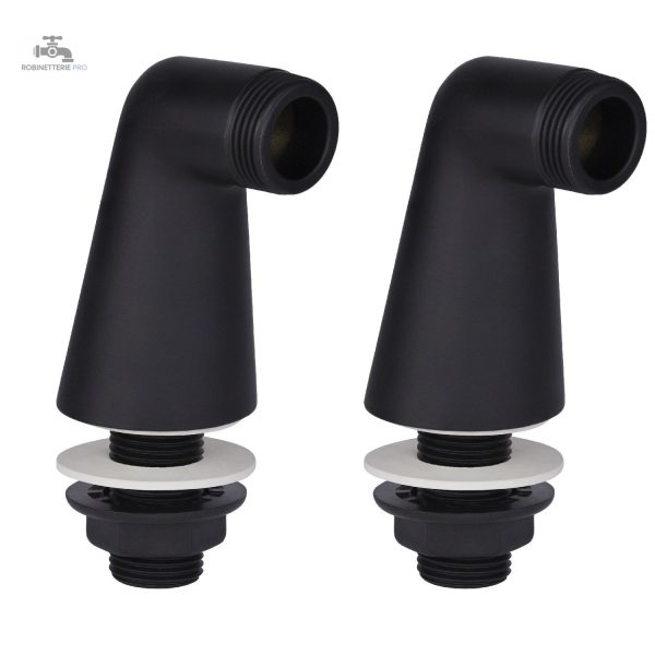 colonnettes-robinet-baignoire-noires-1 Colonnettes pour baignoire, ensemble de deux pièces