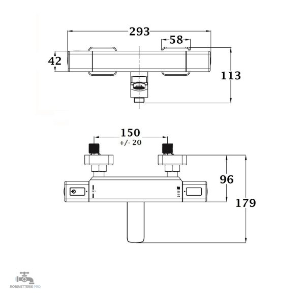 Robinet CUARTO avec thermostat intégré