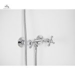 Mélangeur chromé pour douche design moderne