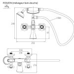 Accessoire salle de bain : mélangeur FEDLEEN