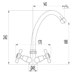 Robinet de lavabo FEDLEEN pour salle de bain moderne