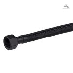 Flexible de douche noir, longueur 100 cm, tressé
