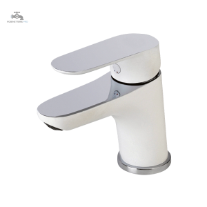 Robinet lavabo blanc, finition élégante et contemporaine