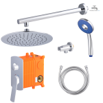 Système de douche moderne en chrome