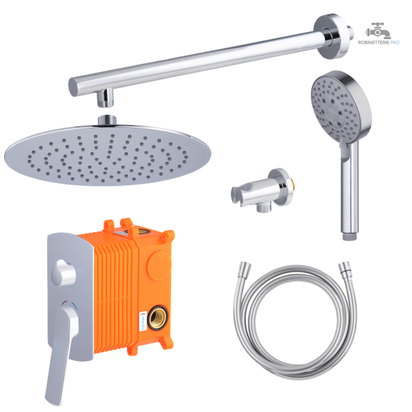 Kit douche encastrable mécanique chromée - vue 14
