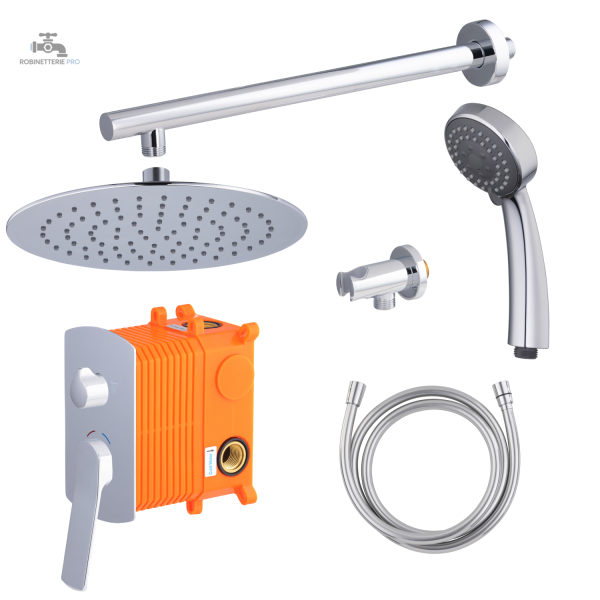 Kit douche encastrable mécanique chromée - vue 27