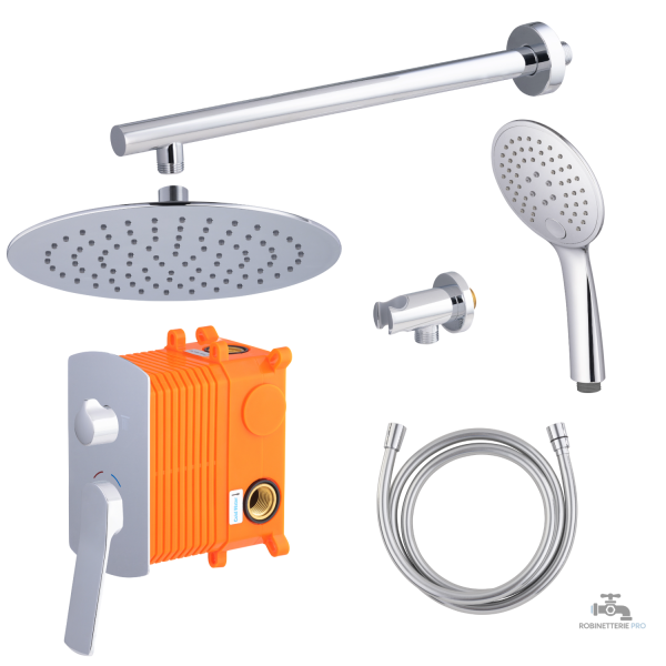 Kit douche encastrable mécanique chromée - vue 56
