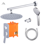 Kit douche encastrable mécanique chromée - vue 67