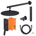 Système de douche encastrable noir