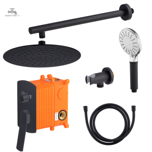 Kit douche encastrable noir
