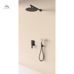 Système de douche encastrable noir