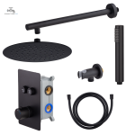 Kit de douche élégant en couleur noire
