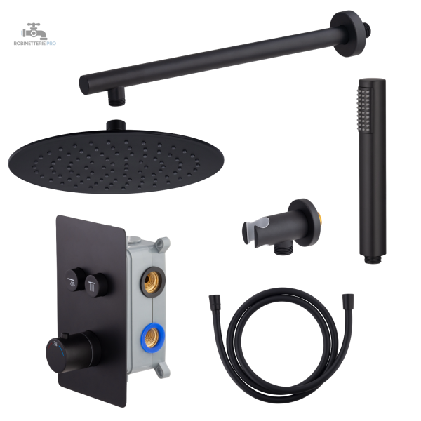 Kit de douche élégant en couleur noire
