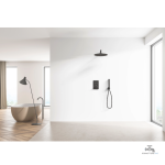 Système de douche noir avec réglage de température