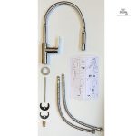 Mitigeur avec douchette intégrée, style contemporain pour cuisine