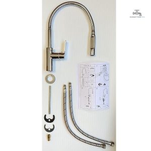Mitigeur avec douchette intégrée, style contemporain pour cuisine