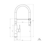 Mitigeur évier avec douchette, modèle LUNDA