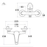 Mitigeur baignoire NF TILT adapté à tous les intérieurs élégants