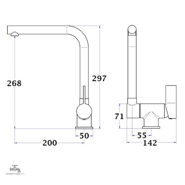 Robinet évier compact à bras rabattable
