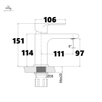 Mitigeur à haut débit pour lavabo