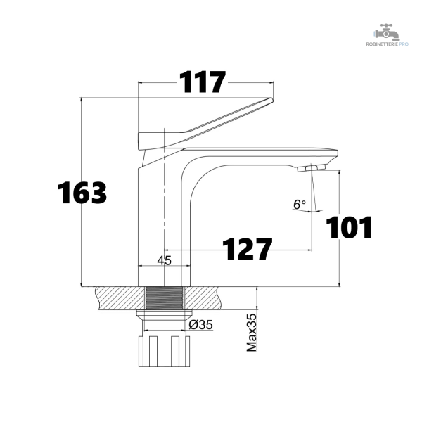 Mitigeur lavabo LIMA pour un look élégant