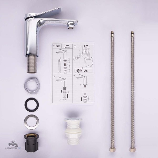 Mitigeur lavabo LIMA avec robinet rotatif