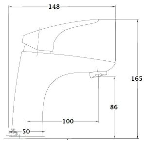 Robinet lavabo VENADO avec finition soignée et contemporaine