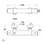 Robinetterie de douche thermostatique, finition élégante et durable