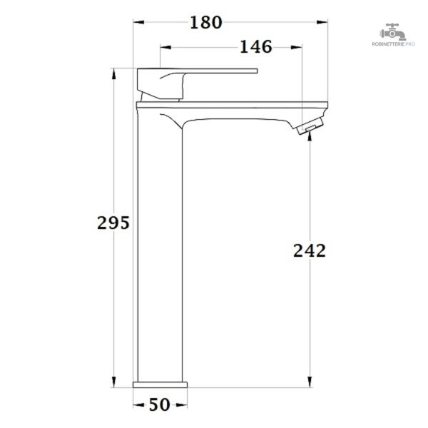 Robinet de vasque minimaliste NYTIA