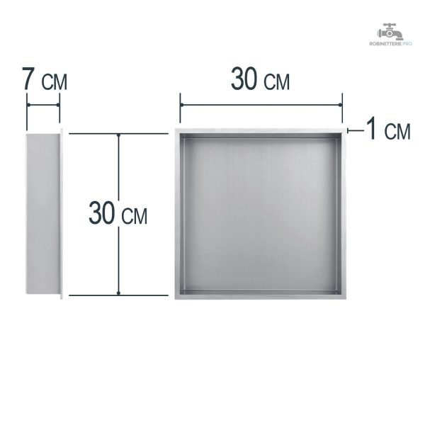 Niche encastrée pour accessoires de bain