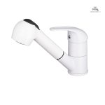 Mitigeur évier à douchette blanc POLA pour cuisine