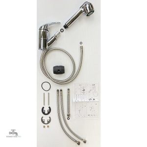 Mitigeur cuisine avec douchette, finition chromée POLA