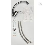 Robinet de cuisine style contemporain avec bec haut