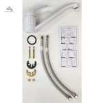 Robinet de cuisine blanc POLA, design pratique et élégant